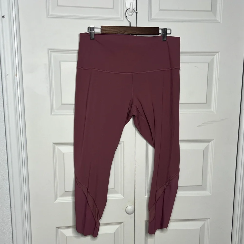 Lululemon High-Rise Crop Leggings – Mauve Pink – Size Unknown (See Measurements)